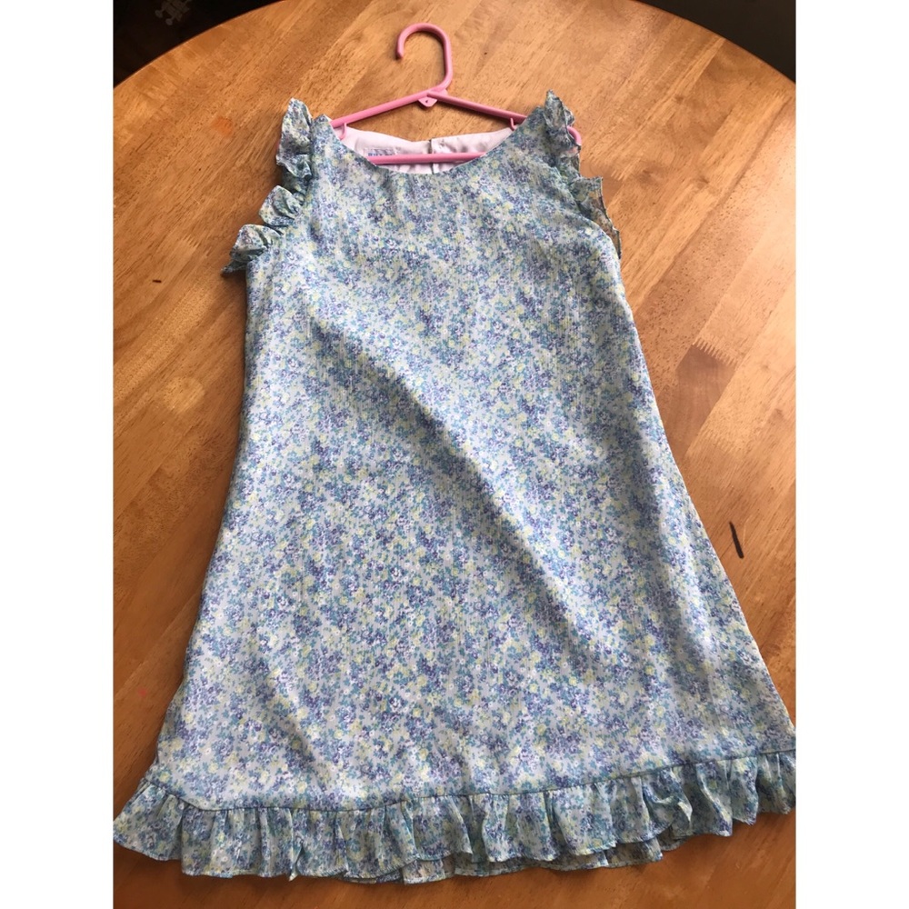 Luli & Me | Smocked Blue Floral Dress - Picture 3 of 5